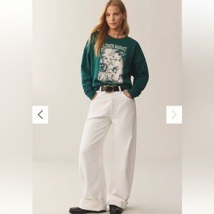 By Anthropologie Flower Market Graphic Sweatshirt